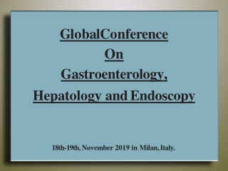 Gastro Conference 2019 | Liver Diseases