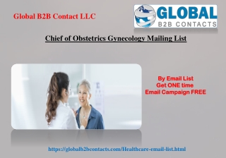 Chief of Obstetrics Gynecology Mailing List