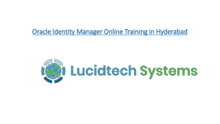 Oracle Identity Manager Online Training