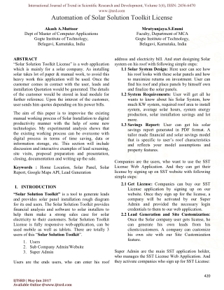 Automation of Solar Solution Toolkit License