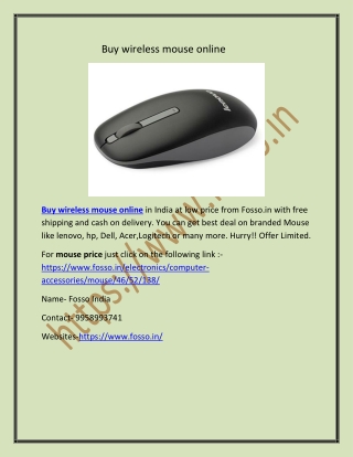 Buy wireless mouse online