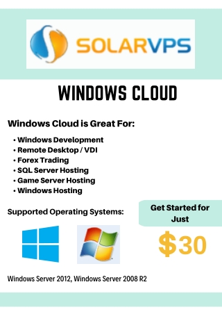 Faster Windows Hosting | Windows VPS Server - Solar VPS