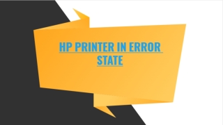 Easy Steps To Resolve HP Printer In Error State Instantly