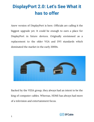 Display Port 2.0: Let's See What it has to offer