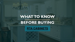What to Know Before Buying RTA Cabinets
