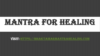 Mantra for healing