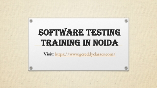 Software testing training in Noida