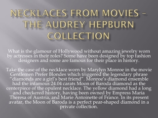 Audrey Hepburn necklace