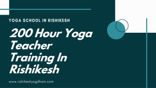 200 Hour Yoga Teacher Training In Rishikesh