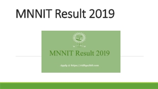 MNNIT Result 2019 | Check 106 Non-Teaching Exam Result At Here