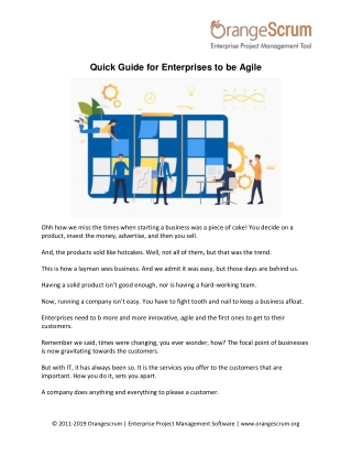 Quick Guide for Enterprises to be Agile