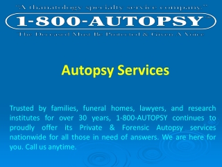 Autopsy Services