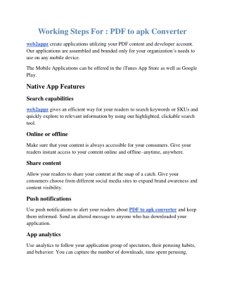 PDF to Apk converter | web2appz