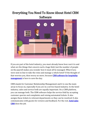 Everything You Need To Know About Hotel CRM Software