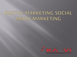 Digital Marketing Social Media Marketing