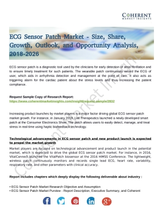 ECG Sensor Patch Market Widespread Research and Fundamental study to 2026