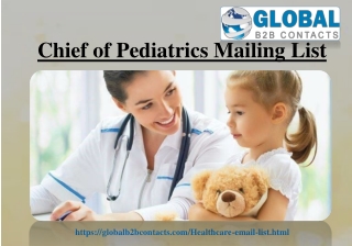 Chief of Pediatrics Mailing List