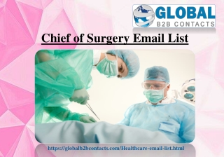 Chief of Surgery Email List