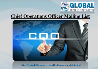 Chief Operations Officer Mailing List