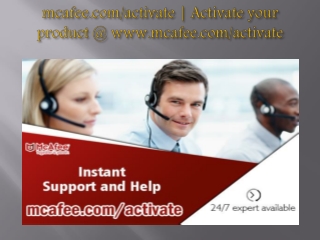 mcafee.com/activate | Activate your product now