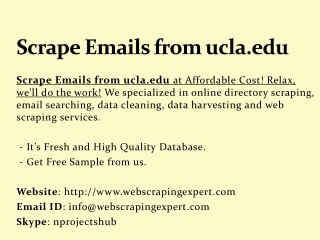 Scrape Emails from ucla.edu