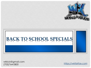 Back to School Specials