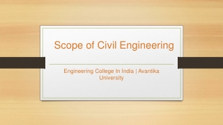 Scope of Civil Engineering - Avantika University