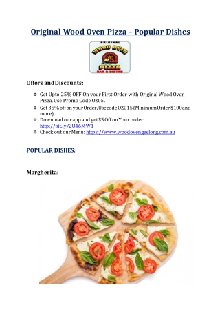 20% off - Original wood oven pizza geelong – Pizza restaurant in Geelong