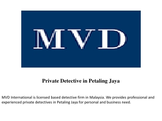 Private Detective in Petaling Jaya