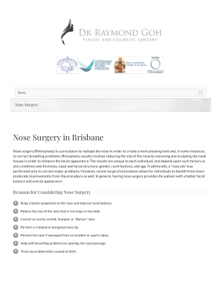 Rhinoplasty Brisbane