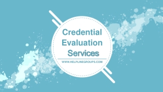 Credential Evaluation Services