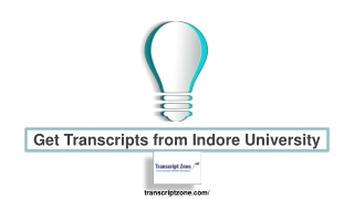 Transcripts from Indore University