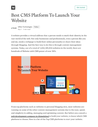 Best CMS Platform To Launch Your Website