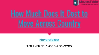 How Much Does it cost to Move Across Country