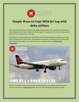 Simple Ways to Cope With Jet Lag with delta airlines
