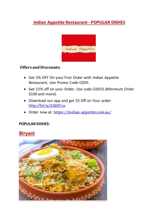 Indian Appetite Ferny Hills Menu - 5% off – Indian restaurant Ferny Hills