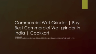 Commercial Wet Grinder | Buy Best Commercial Wet grinder in India | Cookkart