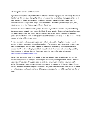 North Phoenix Self Storage