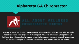 Alpharetta GA Chiropractor