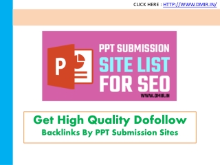 PPT Submission Sites For SEO | Free PPT Submission Site List 2019