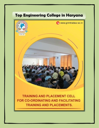 Top Engineering College in Haryana - Best Engineering College in Haryana