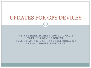 Updates for GPS Devices