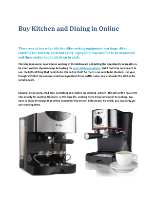 Buy Kitchen and Dining in Online