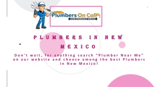 Plumbers in New Mexico-PPT
