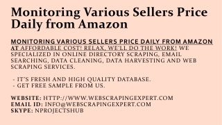 Monitoring Various Sellers Price Daily from Amazon