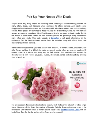 Pair Up Your Needs With Deals