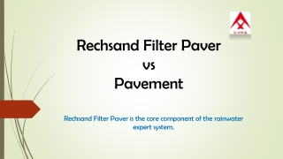 Rechsand Filter Paver vs Pavement