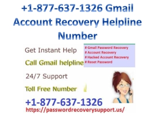 1-877-637-1326 Gmail Account Recovery Helpline Number