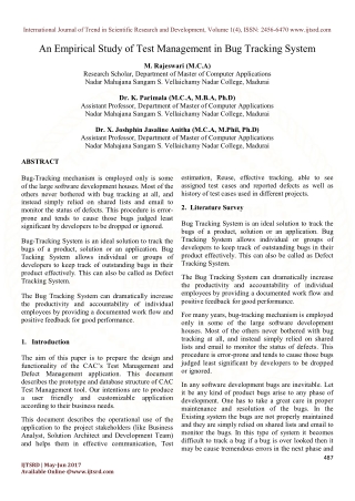An Empirical Study of Test Management in Bug Tracking System