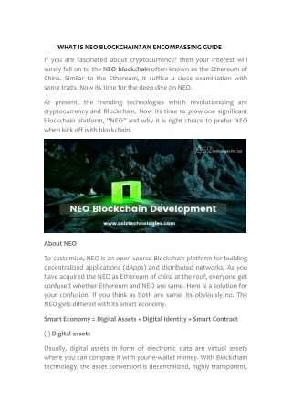 NEO Blockchain Development